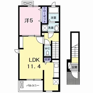 ジラソーレ【2階】の間取り