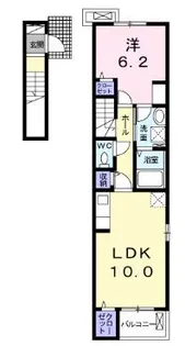 シーズ蔵本【2階】の間取り