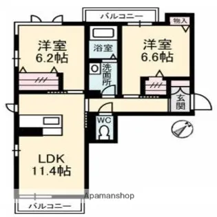 ローレルTAKU【3階】の間取り