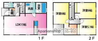 徳島県徳島市川内町松岡【一戸建】の間取り