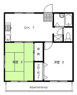 コーポ蔵【1階】の間取り