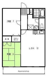ヴィラスズエ【203号室】の間取り