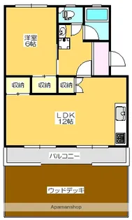 パルティーレ八万町【105号室】の間取り