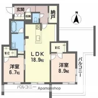 ベレオ南佐古【2階】の間取り