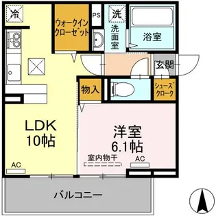 ミルキー住吉【1階】の間取り
