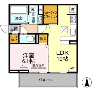 ミルキー住吉【1階】の間取り