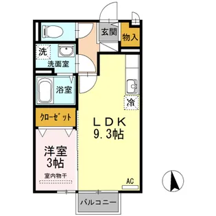 アクシス南島田 D棟【2階】の間取り