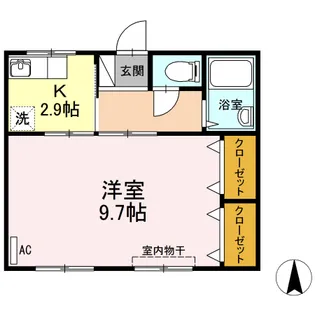 新浜マンション【1階】の間取り