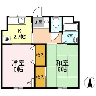 新浜マンション【1階】の間取り