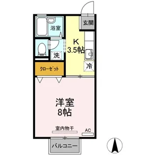 セジュール中吉野 A棟【1階】の間取り
