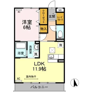 ルミエール E棟【1階】の間取り