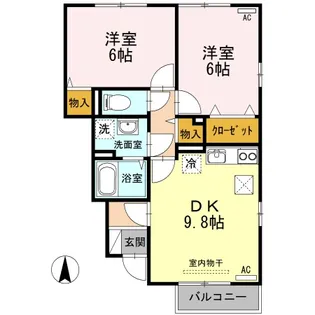 コスモ スクエア A棟【1階】の間取り