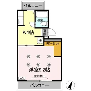 ハイツ伊世【2階】の間取り