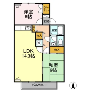 セジュール友AND友【1階】の間取り