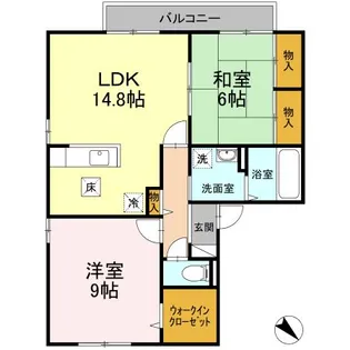 プラザ・ルミエール B棟【1階】の間取り