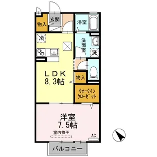 サニーガーデン A棟【1階】の間取り