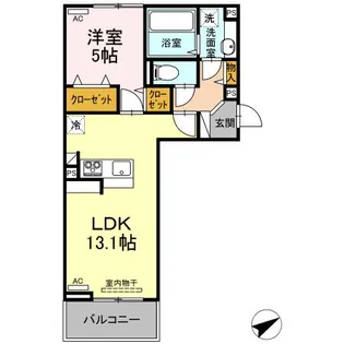 ロイヤルサン B棟【2階】の間取り