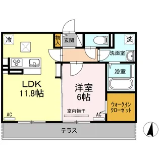 キャトルセゾン【1階】の間取り