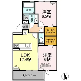 セレーノ南田宮【1階】の間取り