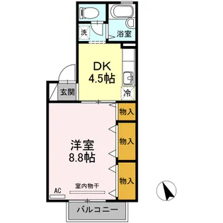 フロラシオン川内 III棟【III20号室】の間取り