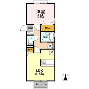 セジュールMIYA【1階】の間取り