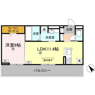 サンセール問屋町II【2階】の間取り