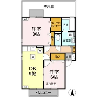 デュレ・ボナール A棟【1階】の間取り