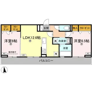 ヴィクトリア エディ【2階】の間取り