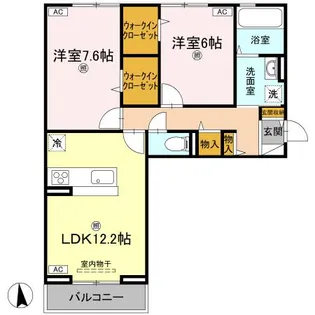ヴィクトリア エディ【3階】の間取り