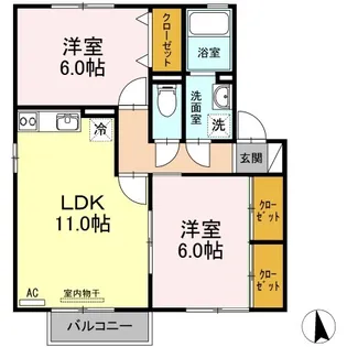 プラザ ルミエール弐番館 C棟【2階】の間取り