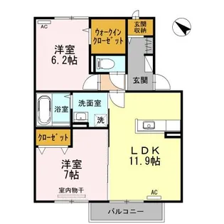 レーベン ヒルズ C棟【2階】の間取り