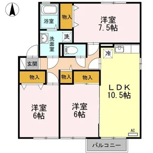 ルミエール A棟【1階】の間取り