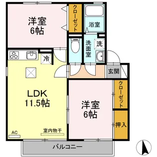 コートルミエール B棟【1階】の間取り