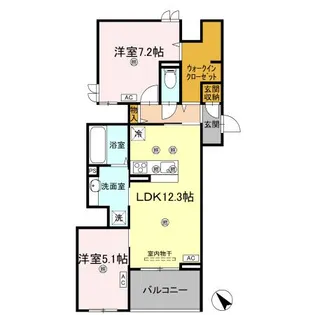 ビルゴ中吉野【3階】の間取り