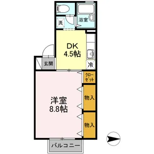 セジュール長尾【1階】の間取り
