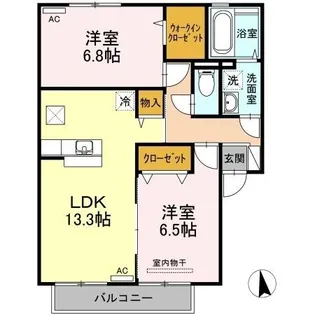 セジュール マホロ A棟【1階】の間取り