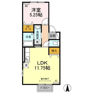 SEEDS WIT 佐古【2階】の間取り