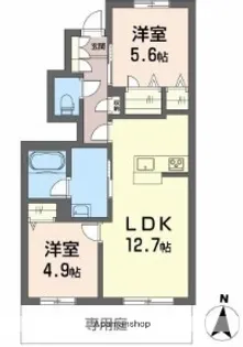 シャーメゾンレフレールⅥ【1階】の間取り