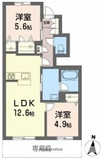 シャーメゾンレフレールⅥ【1階】の間取り