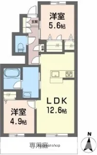 シャーメゾンレフレールⅥ【1階】の間取り