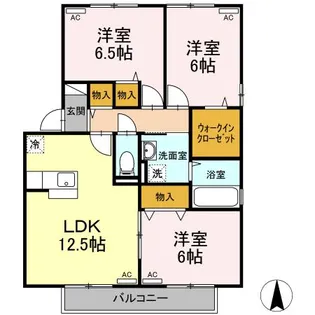 リヴェール A棟【A201号室】の間取り