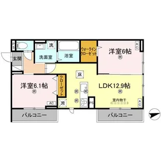 エムフルージュ【1階】の間取り