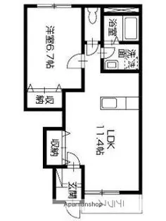 ペットピア春日【1階】の間取り