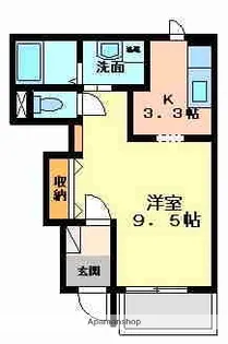 カネウロコ北矢三ア【1階】の間取り
