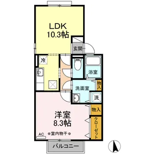 ステイトメント安宅 B棟【1階】の間取り