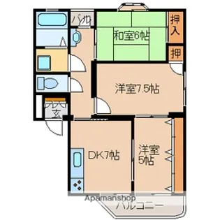 ライズマンション大町【302号室号室】の間取り