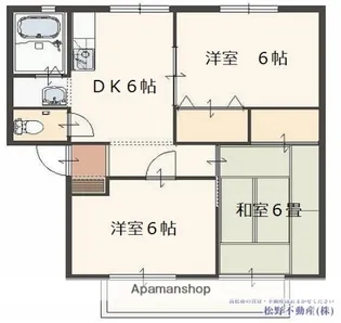 ハッピータウン高松 A・B・C・D棟【2階】の間取り