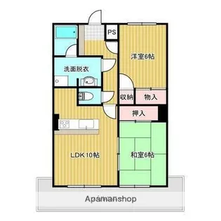 ベルメール香西【2階】の間取り