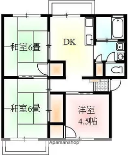 ラ・トゥール高松町 F1【403号室】の間取り
