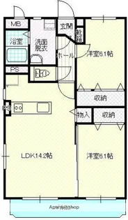 ジェンテ【203号室】の間取り